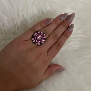 Pink & Black Ring